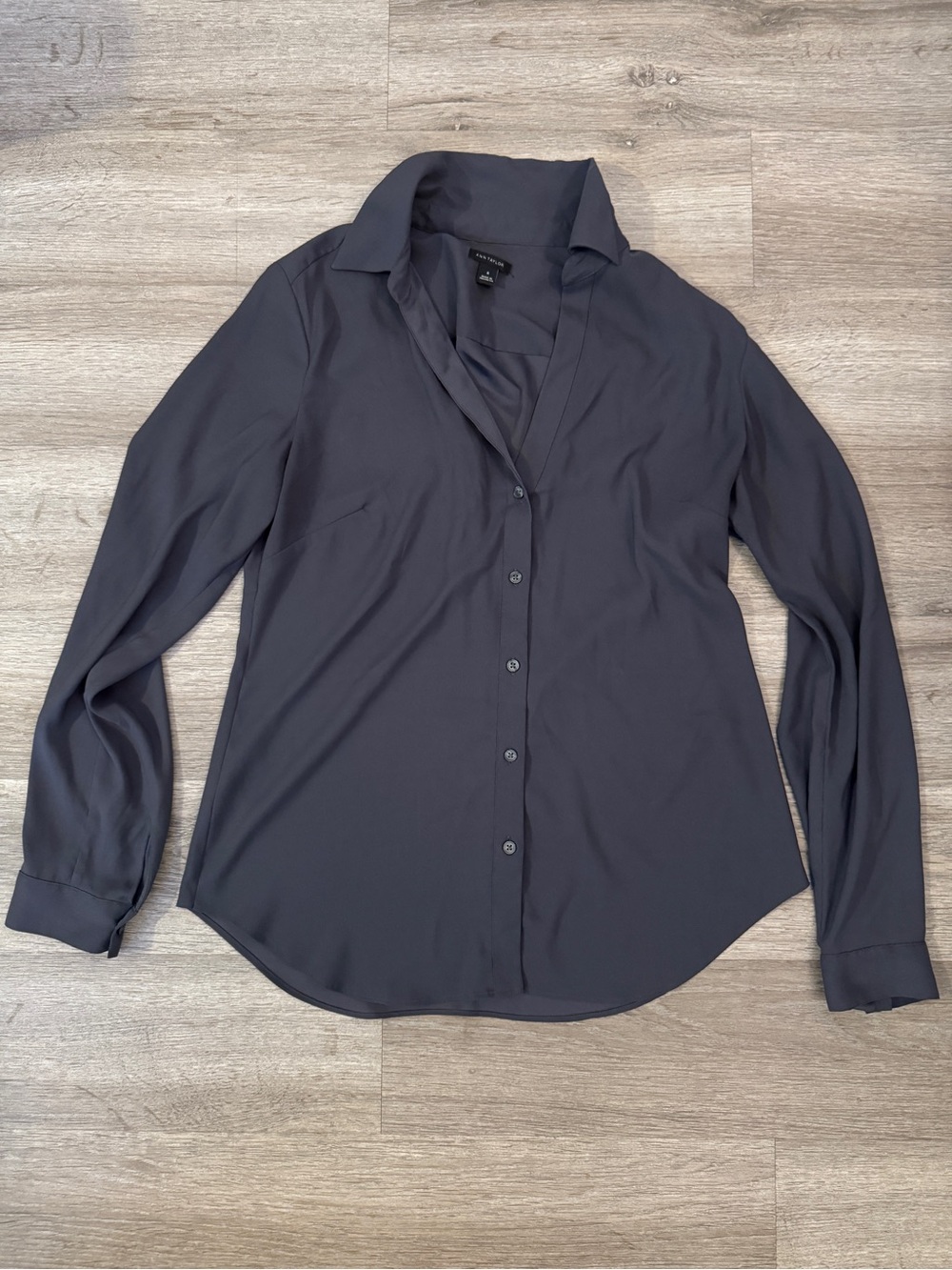 Ann Taylor Button-Down Shirt - Charcoal